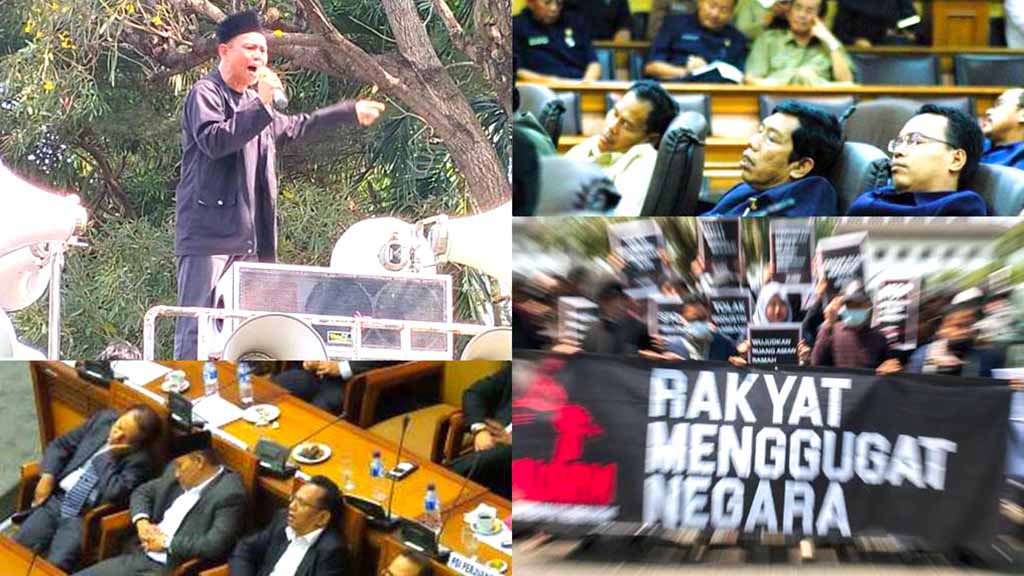 Ilustrasi Rakyat Menggugat DPR Tidur